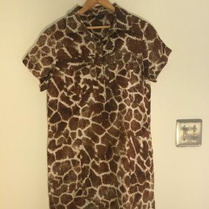 Tommy Hilfiger pull-over, giraffe print shirt dress, size M